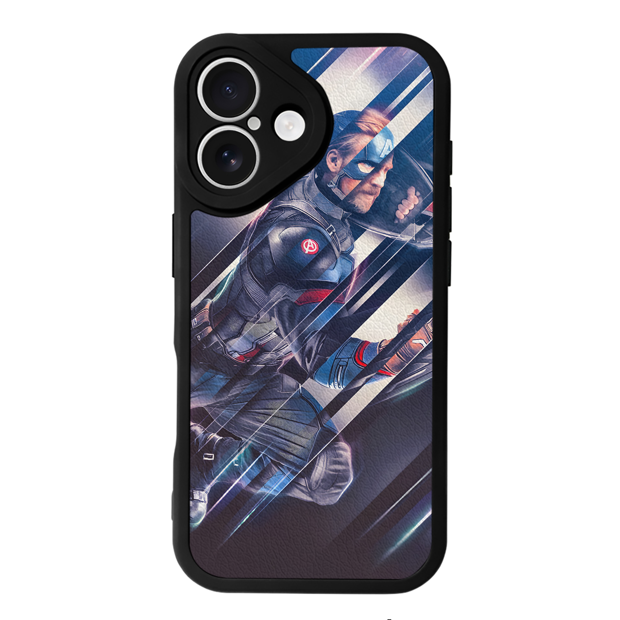 （画像用） アベンジャーズ The Avengers 【iPhone 16シリーズ対応】シリコンスマホケース（レザー調） 材質：シリコン